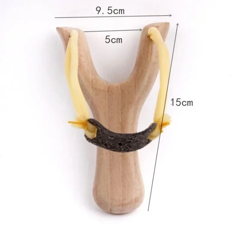 1PC Outdoor EDC Portable Vintage Beech Wood Slingshot Wooden Inverted Slingshot Children's Toy