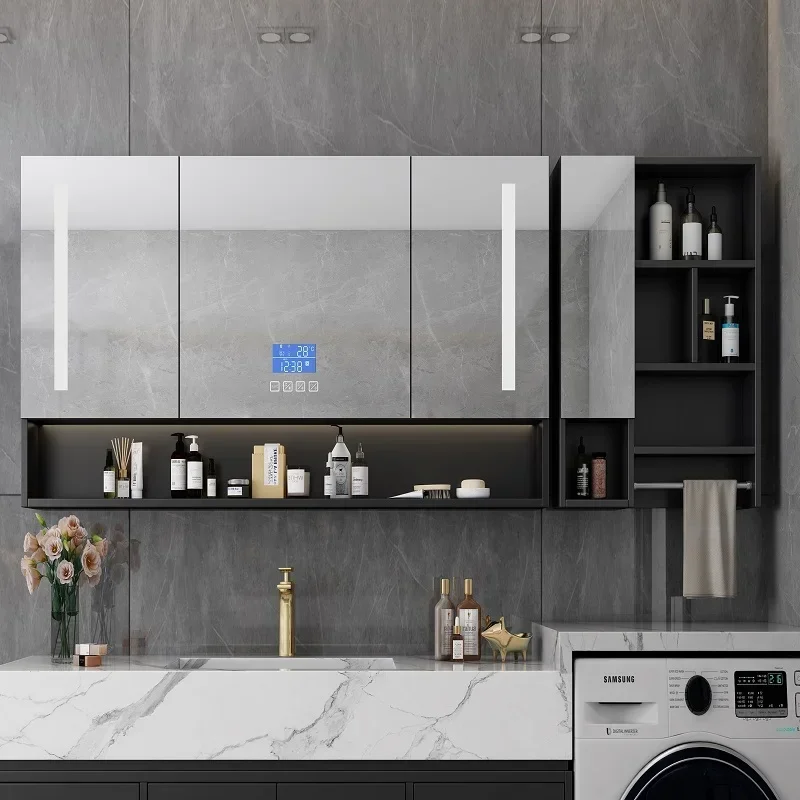 

Современные черные шкафы для ванной комнаты, туалетные столики, эстетический многофункциональный шкаф для хранения над унитазом, умный органайзер для унитаза Armadi