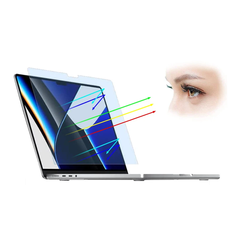 Protector de pantalla anti-luz azul para Macbook Air Pro 13 pulgadas M1 M2 2020 2022 14 15 16 11 Protección ocular antirreflectante Película mate Antirreflejo impermeable