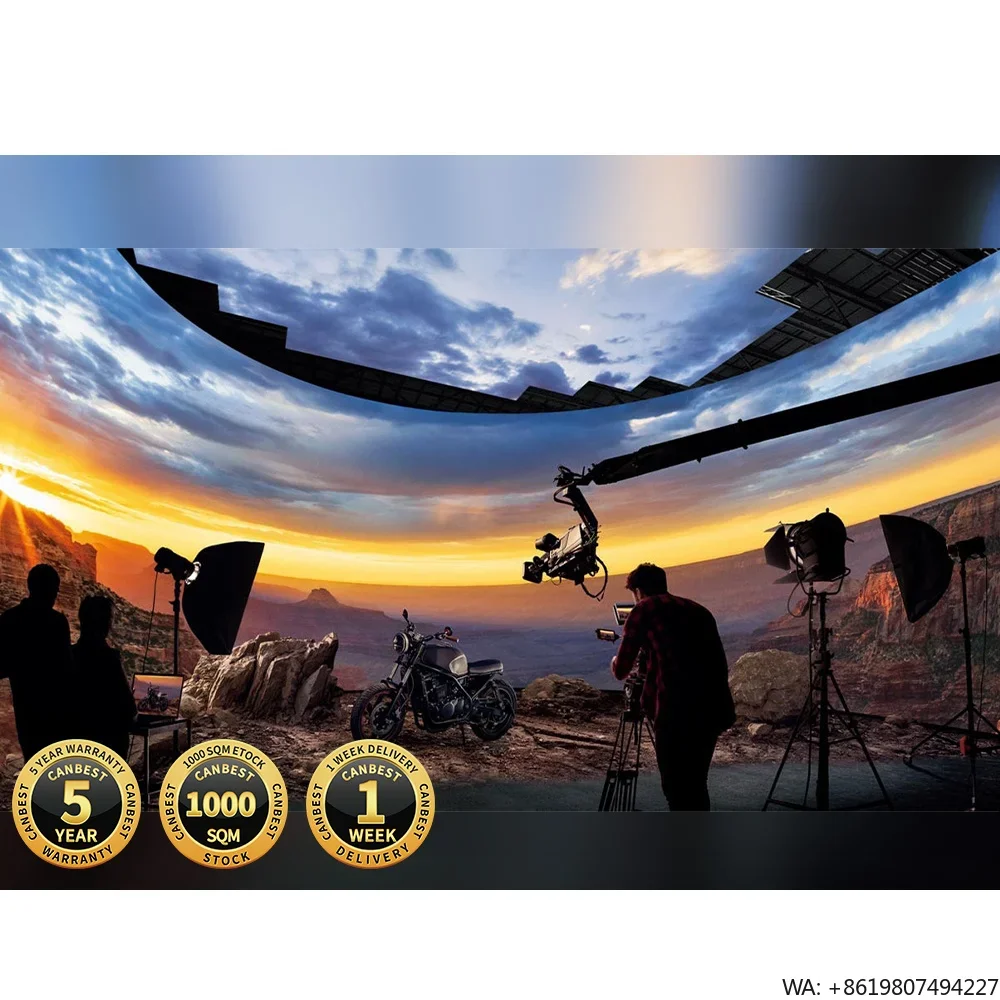 P1.9 P2.6 7680Hz 16Bit 3D Cave LED Display Screen High Definition LED Video Wall Panel for VFX Film Virtual Production Studio