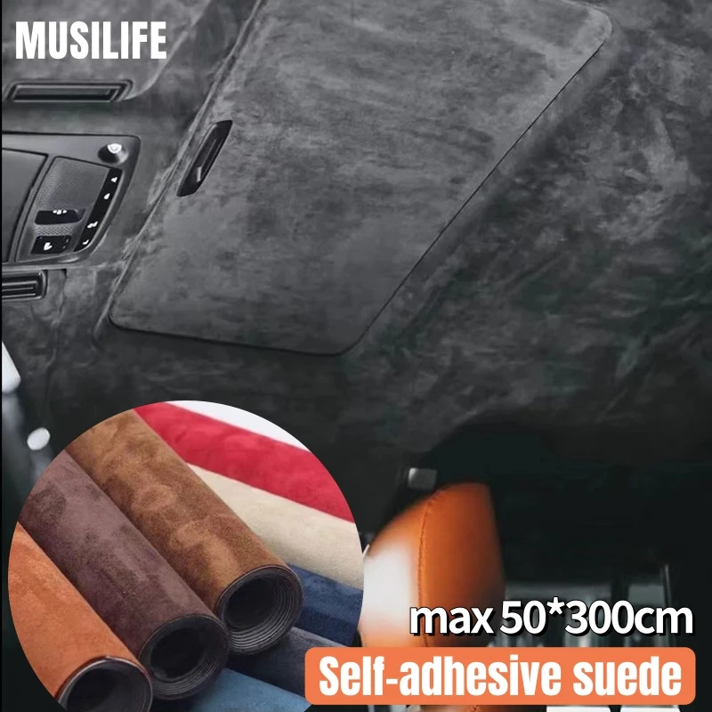 

Self Adhesive Suede Fabric for Car Interior Decor Faux Suede Stickers Door Panel Renovation Auto Upholstery Repair DIY Material