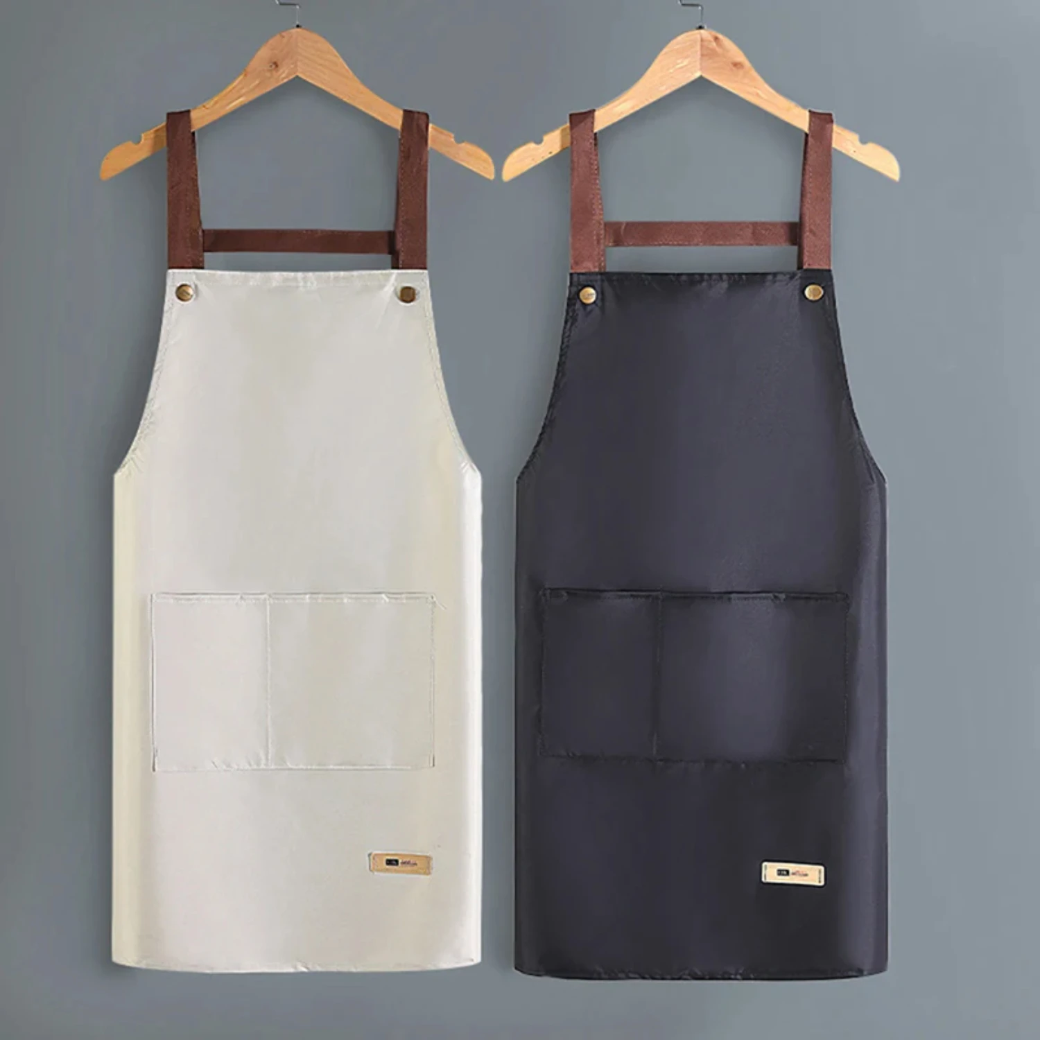 Perfessional  Apron Women Waterproof Fashion with Pockets Taller Waiter Chef Work Uniform