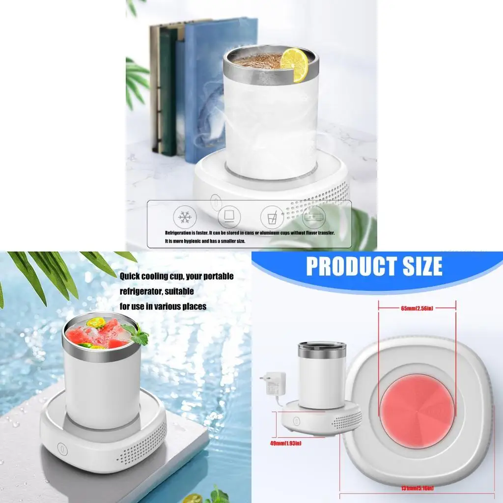 

27RB Duals Temperature Cup Portable Desktop Heating and Cooling Beverage Plate Warmer For Coffee Drinks Indoor Outdoor Use