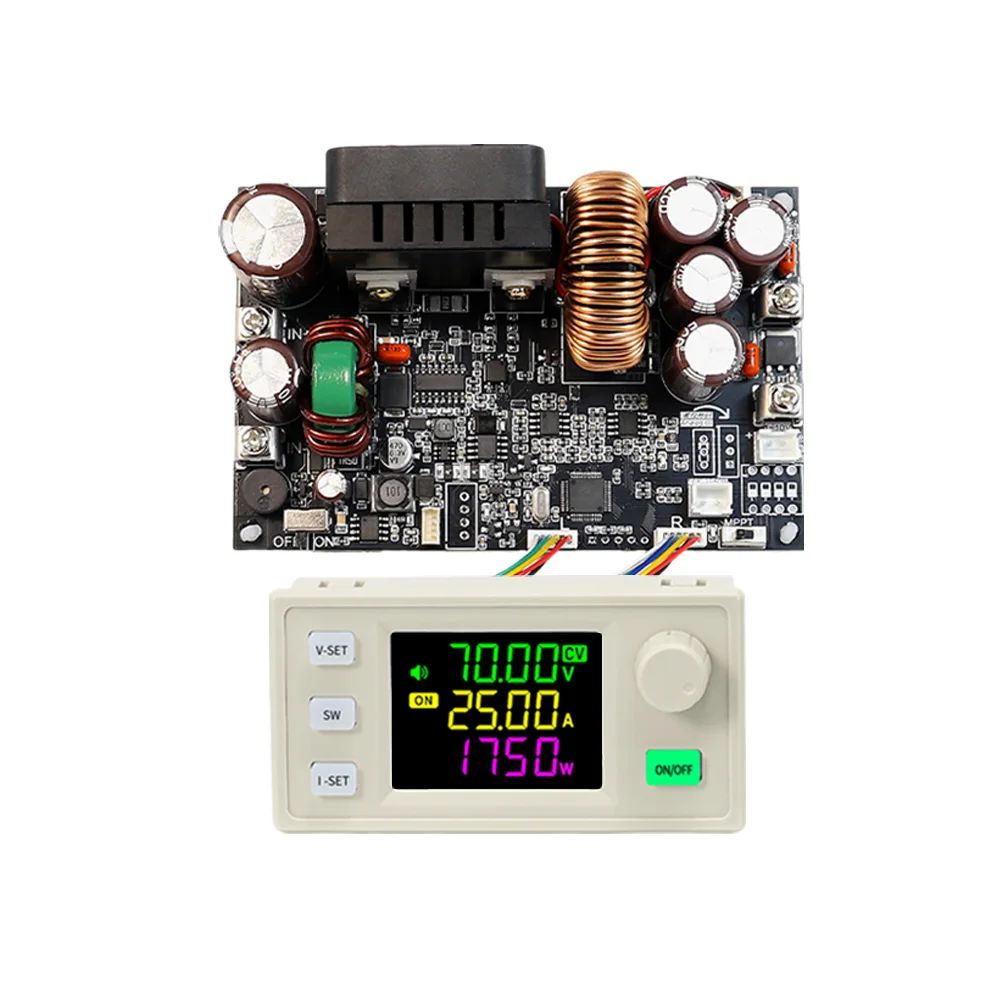 

CNC DC Adjustable Buck Power Supply Voltage Regulator Constant Voltage Current Step-down Module 25A/1750W Input Voltage DC12-85V