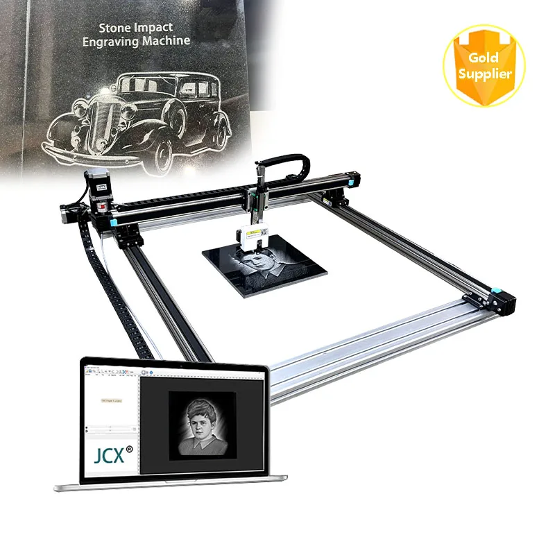 China tomada de fábrica pedra impacto máquina gravura máquina gravura mármore granito vidro lápide retrato texto