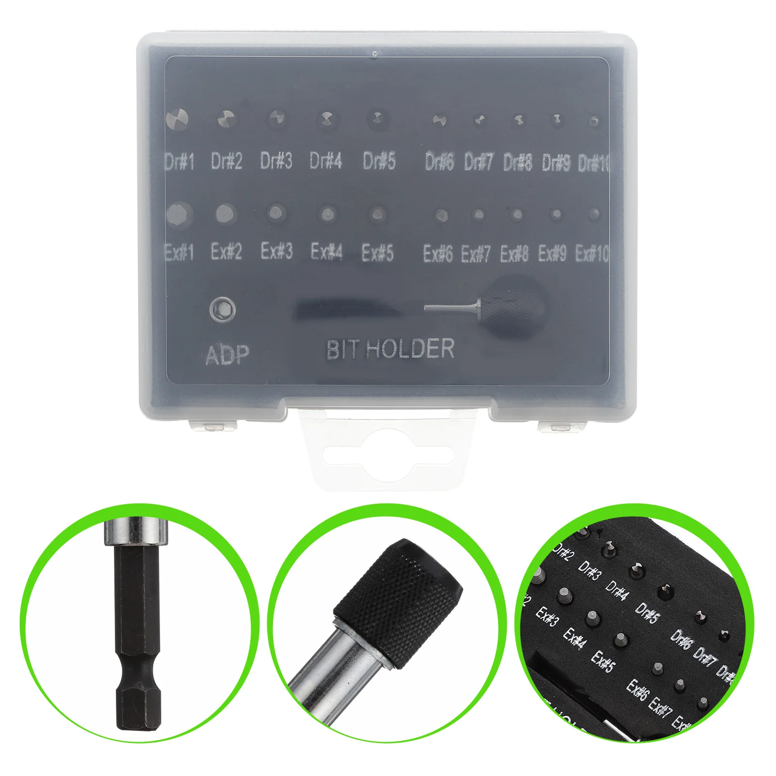 

22pcs Screw Extractor Kit Carbon Steel Portable Storage Box Damaged Stripped Remover Socket Adapters Bolt Longer
