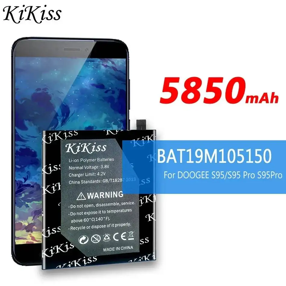 

Аккумулятор для мобильного телефона 5850 мАч BAT19M105150 для Doogee S95 Pro, стабильный, с длительным сроком службы