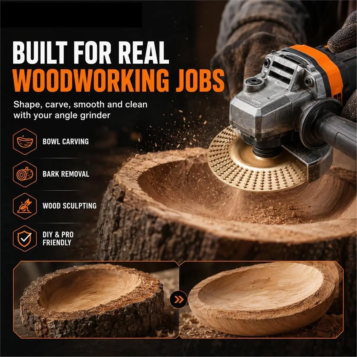2026 New  Cutting Wheel Set, 3PCS Heavy-Duty Wood Carving Discs for 4