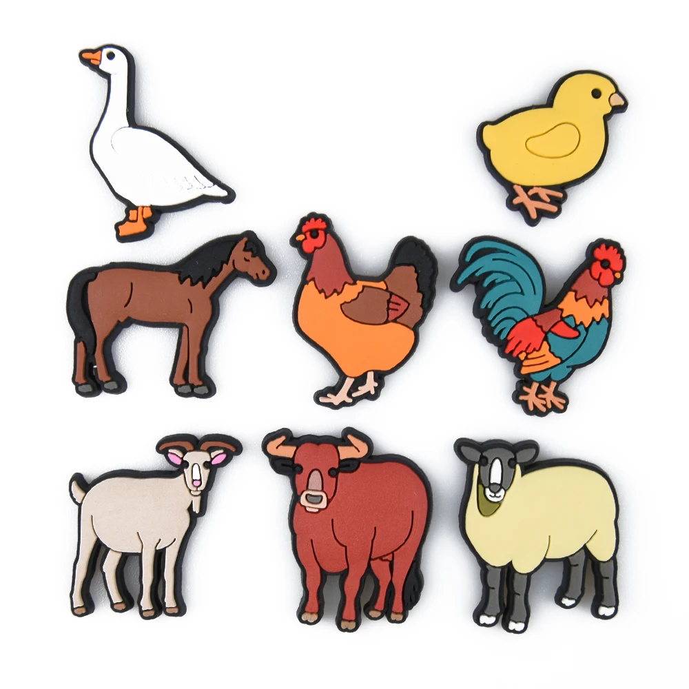 New Arrival Cute Animals Shoe Charms Sushi Poi Spam Shoes Decorations Save Our Earth Wristband Accessories Ox Goat Chicken