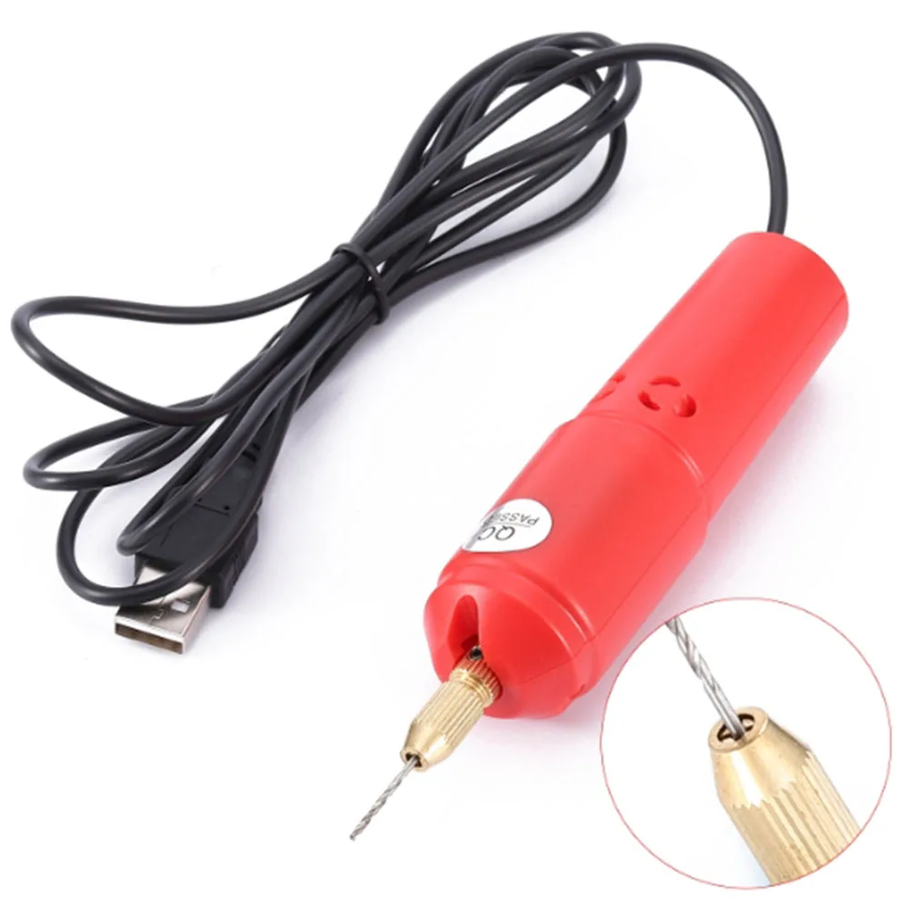 Multifunctional Electric Pin Vise Kit Mini Electric Hole Punch Jewelry Making Tools Mini USB Electric Drill Electric Hole Punch