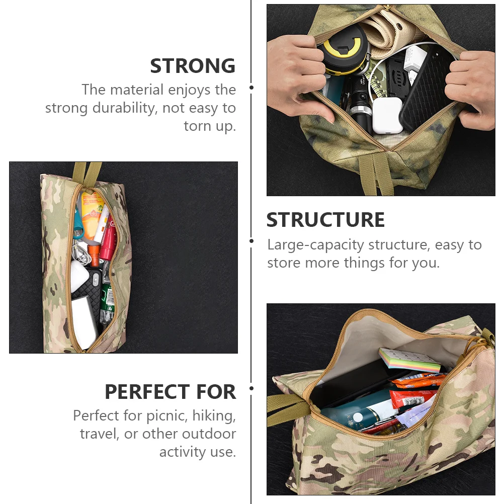 1 قطعة حقيبة تخزين اللياقة البدنية المدمجة أكسفورد القماش يده المشي لمسافات طويلة السفر في الهواء الطلق أشتات سستة الحقيبة متعددة الأغراض سعة كبيرة