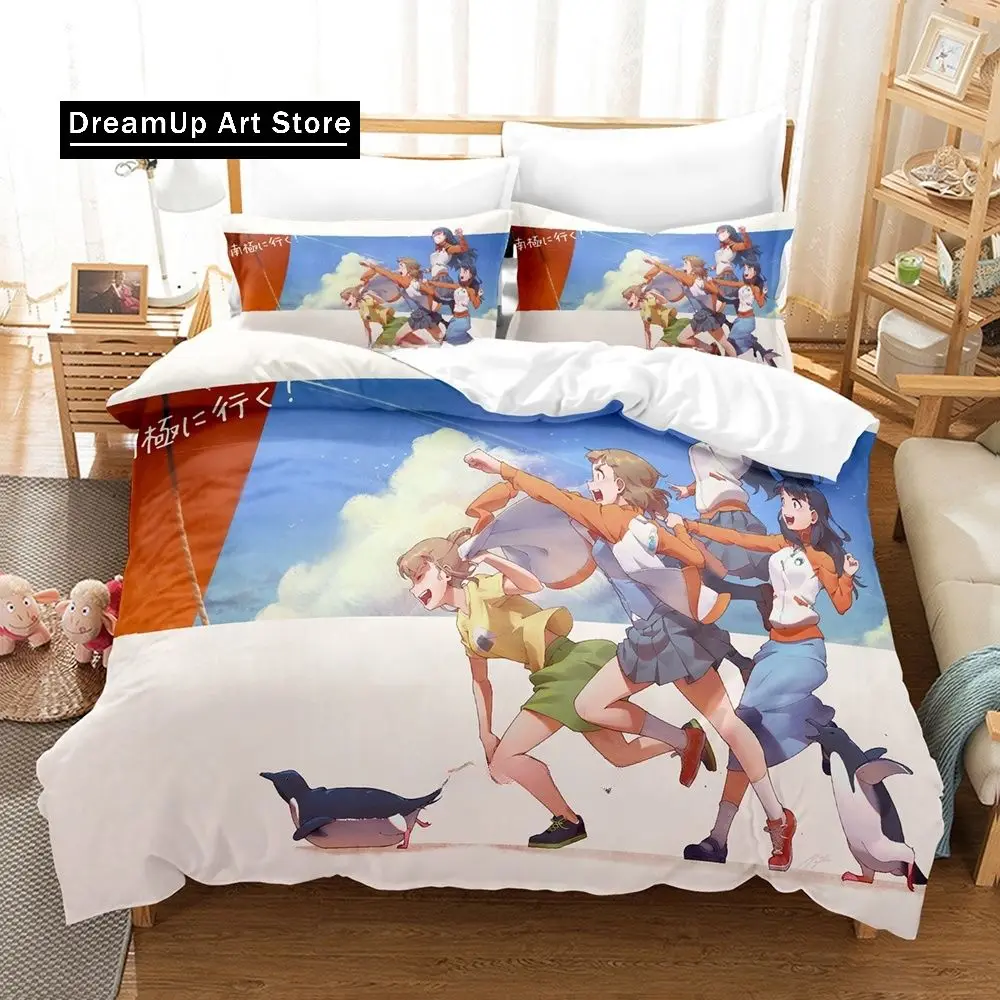 Anime A Place Further Than The Universe Bedding Set Boys Girls Single Twin Queen Full Size Duvet Cover Pillowcase Bed Adult