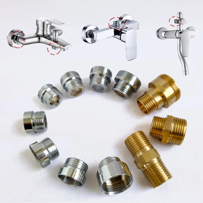 Wasserhahn-Kupplung, 1/2 Zoll M16 M18 M20 M22 M24 M28 Gewindeanschluss, Wasserhahn-Duschadapter, Bubbler, Küche, Badezimmer, Reduzierstück