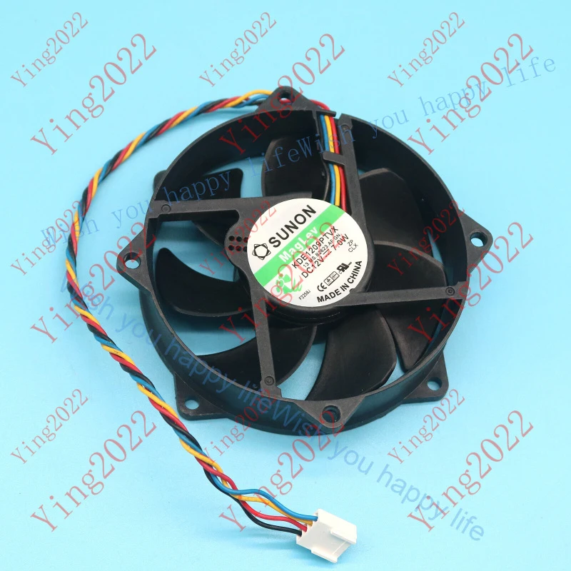 

V+ KDE1209PTVX FOR Sunon 12V 7.0W 4Pin 90/80mm x25mm CPU round cooling fan spot stocks