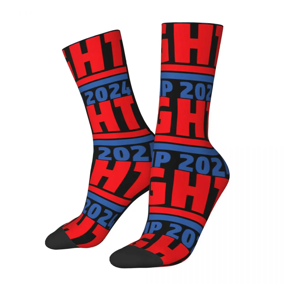 Hip Hop Vintage Fight Fight Crazy Men's compression Socks Unisex T-Trumps Harajuku Pattern Printed Funny Novelty Happy Crew Sock