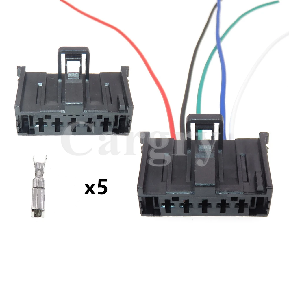 

1 Set 5P Auto Electrical Socket AC Assembly Car Wiring Connector with Wires Auto Modification Plug Accessories