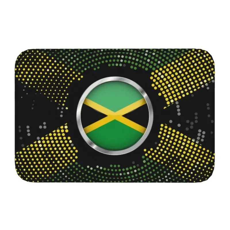 Custom Jamaica Flag Reggae Music Doormat Non-Slip Entrance Bath Kitchen Floor Door Mats Jamaican One Love Toilet Carpet Rug