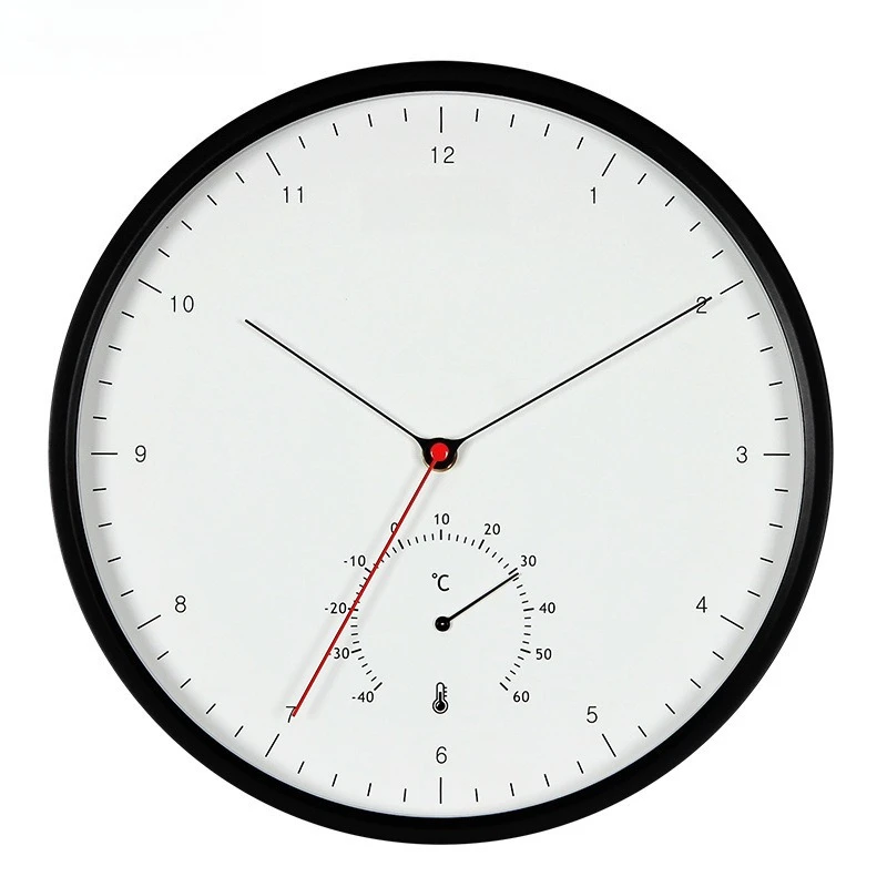 

Quartz clock 12 inches modern minimalist creative personality round wall clock low noise living room bedroom wall watch
