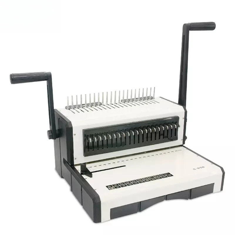 S950 full-drawer plastic ring binding machine for loose-leaf brochures and calendar text punching and binding machine