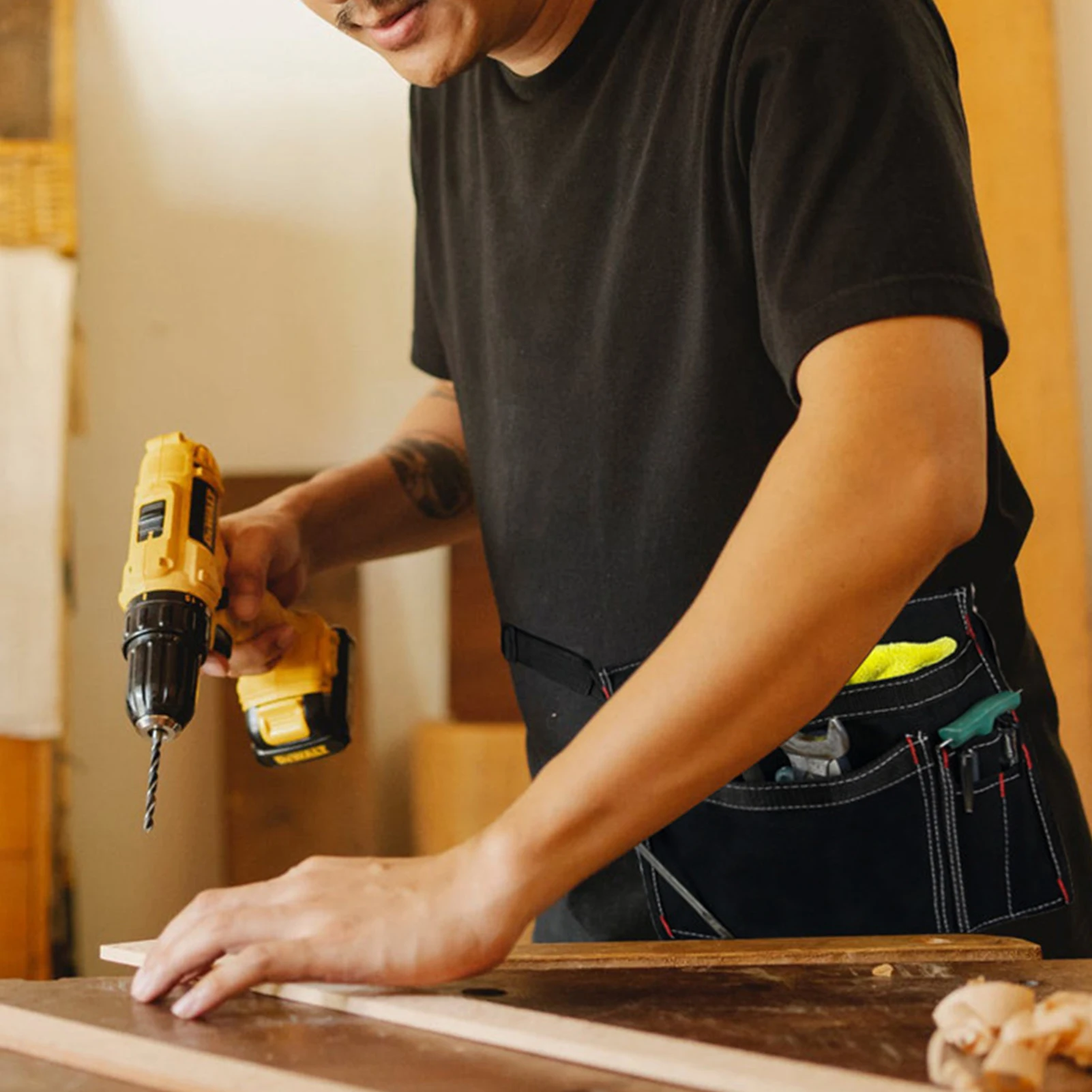 【New】Tool Belt Bag Waist Hanging Canvas Organizer Storage Bag for Screw Nail Nut Drill Bit Repair Kit