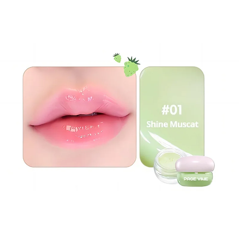 หน้า VINE Jam ลิปสติก Mirror Smooth Moisturizing Hydrating Lip Gloss Whitening Lip Lines Pocket Lip Jam Lip Balm Lips แต่งหน้า