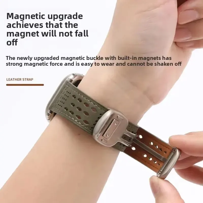 애플워치용 가죽 밴드 10 11 46 42mm 울트라 3 2 1 49mm SE3 40 44mm 빈티지 팔찌 iWatch 9 8 7 45mm 38/41mm 손목밴드