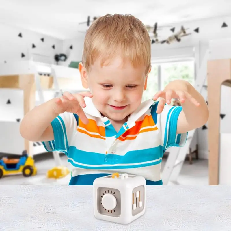 Cubo de juguete sensorial Montessori para niños y niñas, juguete interactivo sensorial, resistente a impactos, lindo