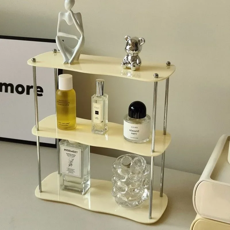 Household Desktop Water Cup Storage Holders Acrylic Cosmetics Perfume Handmade Display Rack Metal Rod Detachable Display Frame