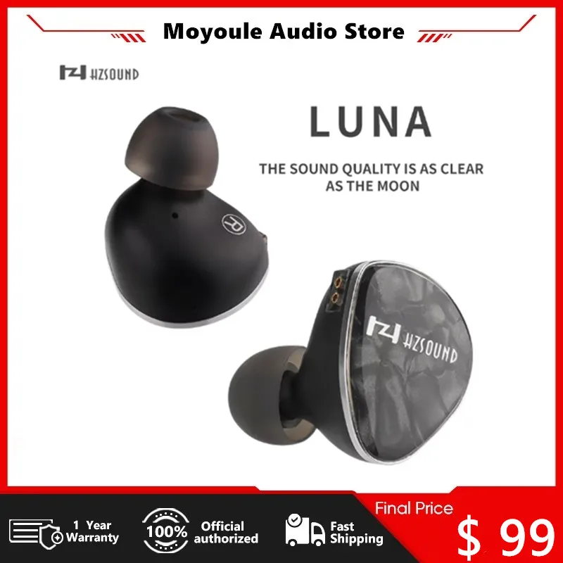 

HZSOUND LUNA Earphone with 0.78 2 Pin 3.5/4.4mm Replaceable Plugs