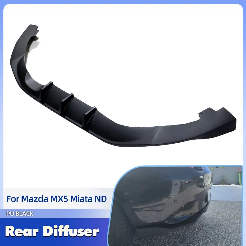 

Car Rear Bumper Diffuser Lip Spoiler PU Black for Mazda MX5 MX-5 Miata ND 2022 Racing Rear Diffuser Apron Lip Body Kit