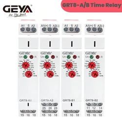 GEYA Opóźnienie w przekaźniku czasowym opóźnienia wyłączonego Typ elektroniczny 16A AC230V LUB AC/DC12-240V z CE CB ROHS GRT8-A/B/At/Bt