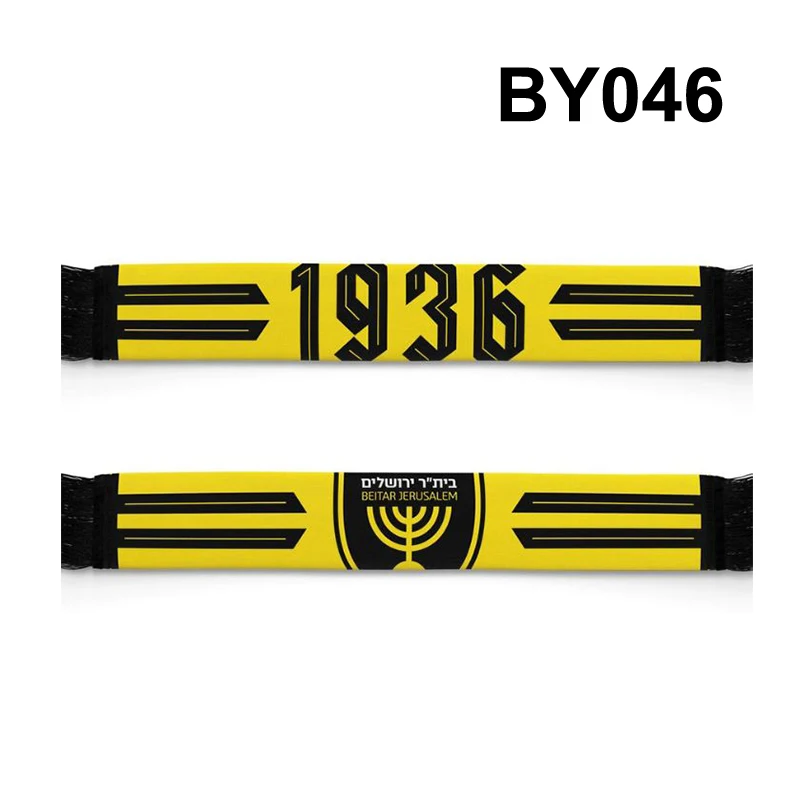 130*20 cm Size Beitar 1936 FCBJ Scarf for Fans Double-faced Knitted BY046