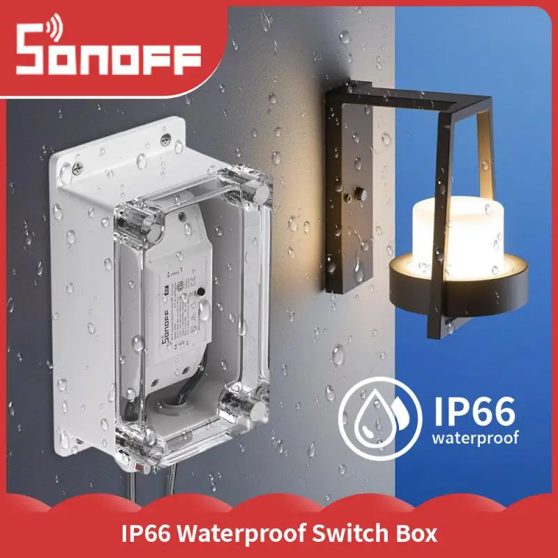 

Водонепроницаемая распределительная коробка Sonoff IP66, водонепроницаемый чехол, водостойкий корпус для Sonoff Basic/RF/Dual/Pow для рождественских елочных огней