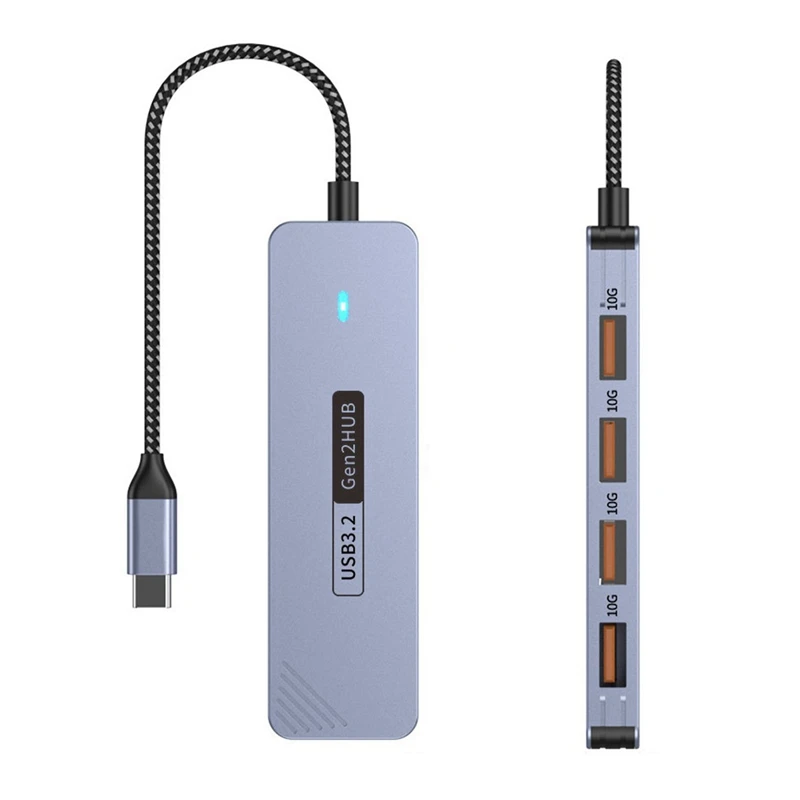 10Gbps USB 3.2 GEN2 HUB USB C HUB High Speed USB Splitter USB Type-C 3.2 HUB