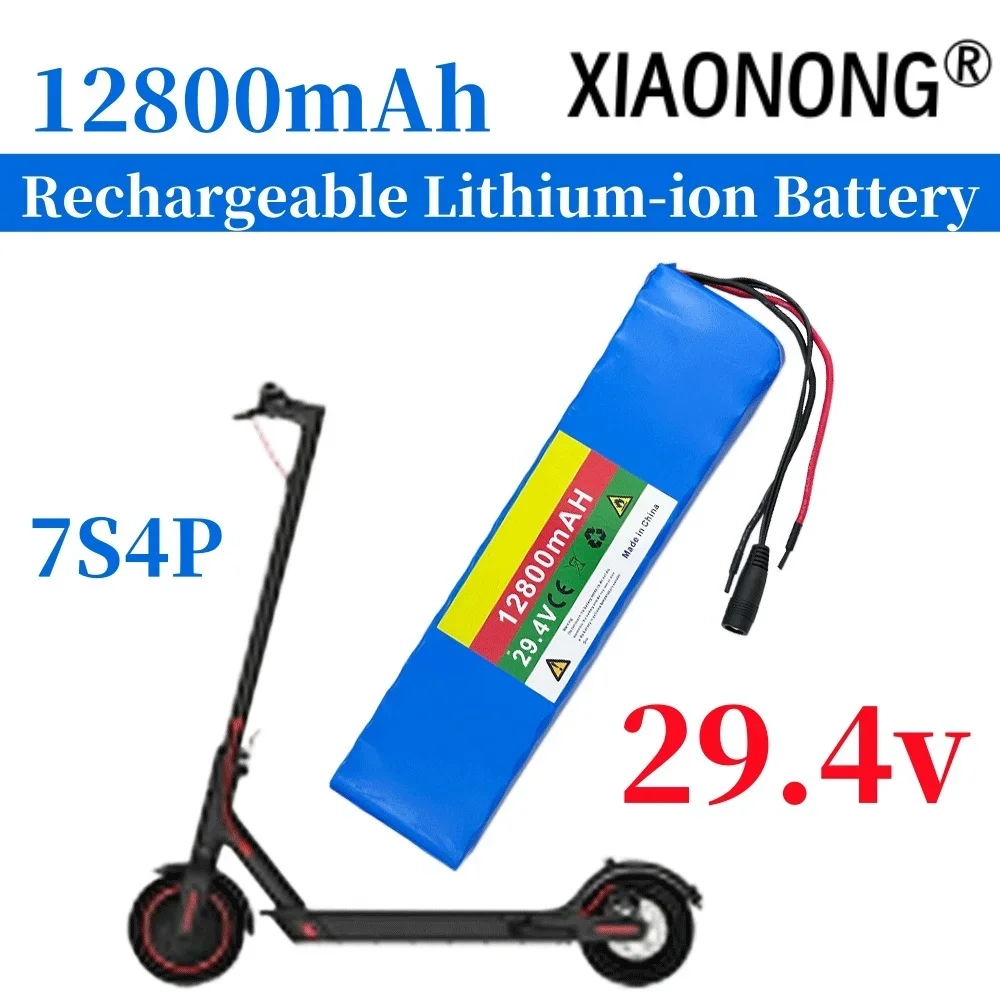 

29.4V 12800mAh 7S4P 18650 high-capacity Battery Li-Ion Battery For transportation equipment Outdoor Power Supplies etc+charger