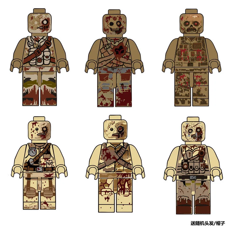 Blocs de construction, poupées humanoïdes, jouets, figurines d'action numériques, jouets assemblés, jouets éducatifs sur chenilles pour enfants