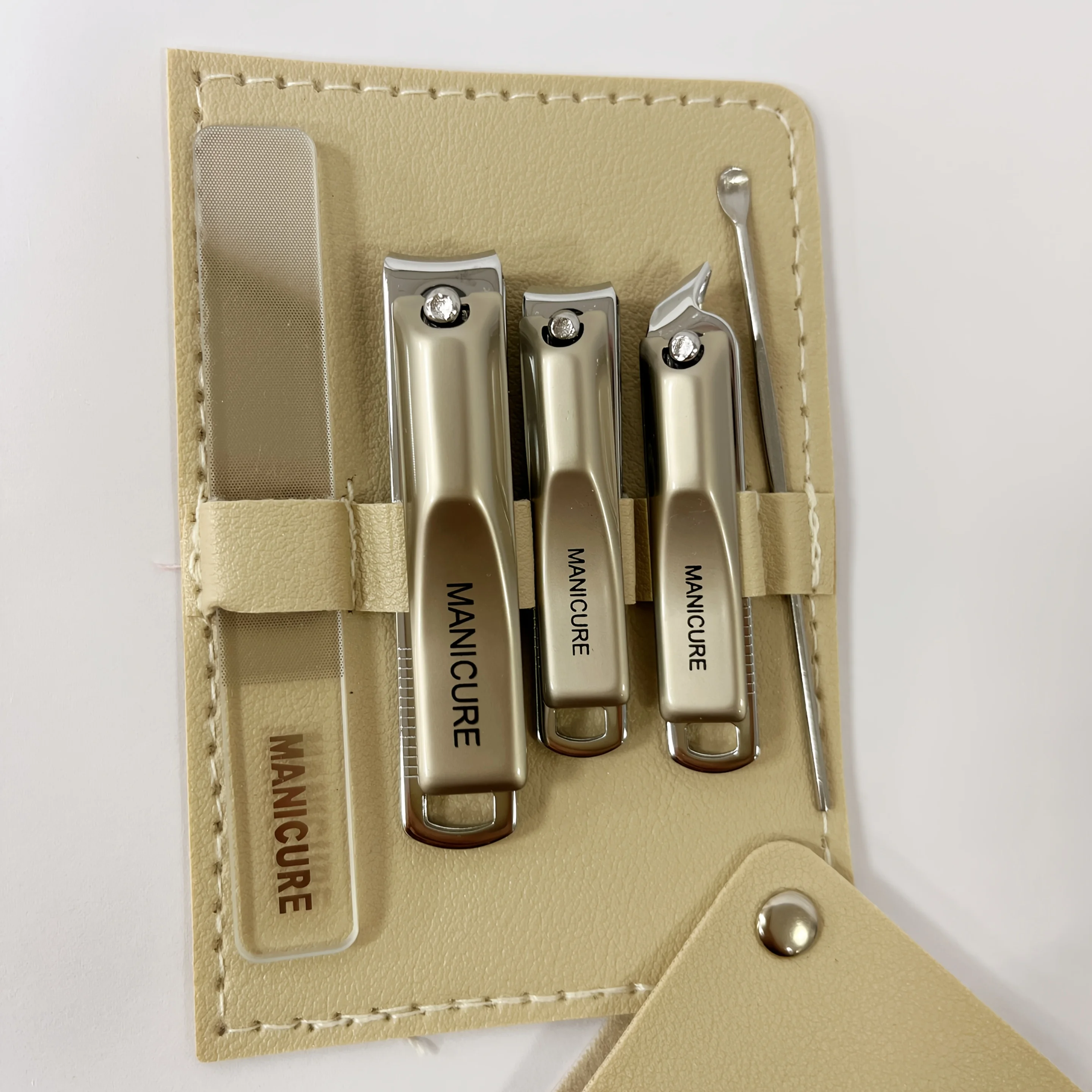 1/5-teiliges professionelles Maniküre- und Pediküre-Set, inklusive Nagelknipser, Nagelfeile und Ohrenreiniger, tragbare Aufbewahrungsbox – Detail 8