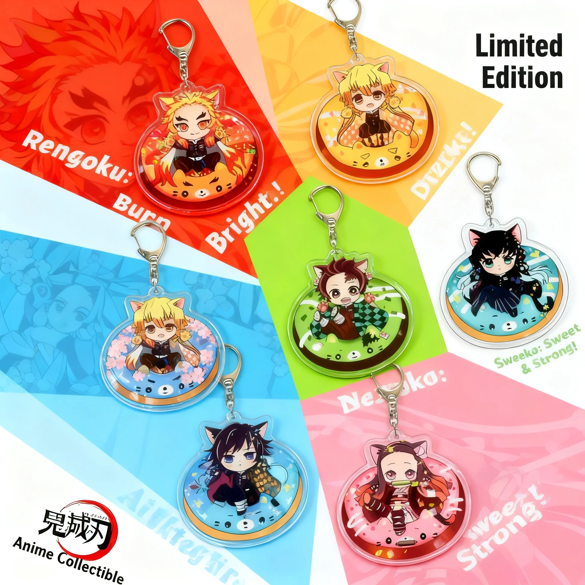 

Acrylic Keychain Pendant Demon Slayer Anime Merchandise Cosplay Accessories Gifts for Fans Collection