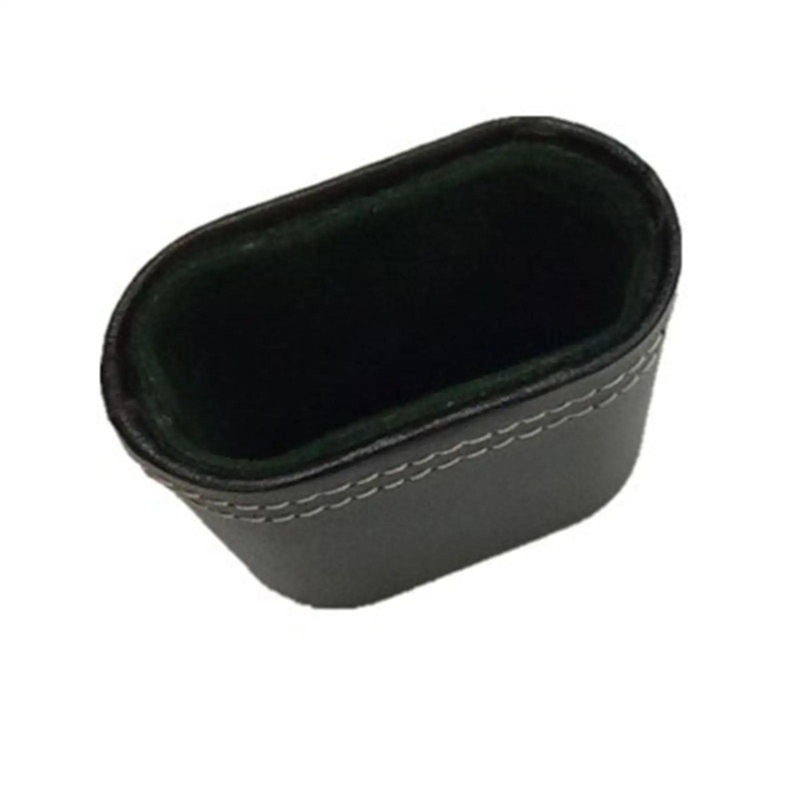

PU Leather Dice Cup with Lid and 5 Dice Stable Noise Reducing Dice Shaker for Board Games and Family Gatherings