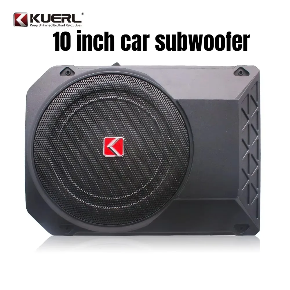 Car Subwoofer 10 Inch 800W Under Seat Car Audio Subwoofer Modified 12v High Power Audio System Amplifier Amplified Car Speaker