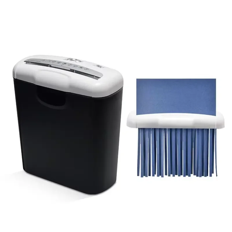Mini Electric Paper Shredder 6 Sheet Capacity A4 Office Home Desktop Document Destroyer Quiet Operation Compact Design for