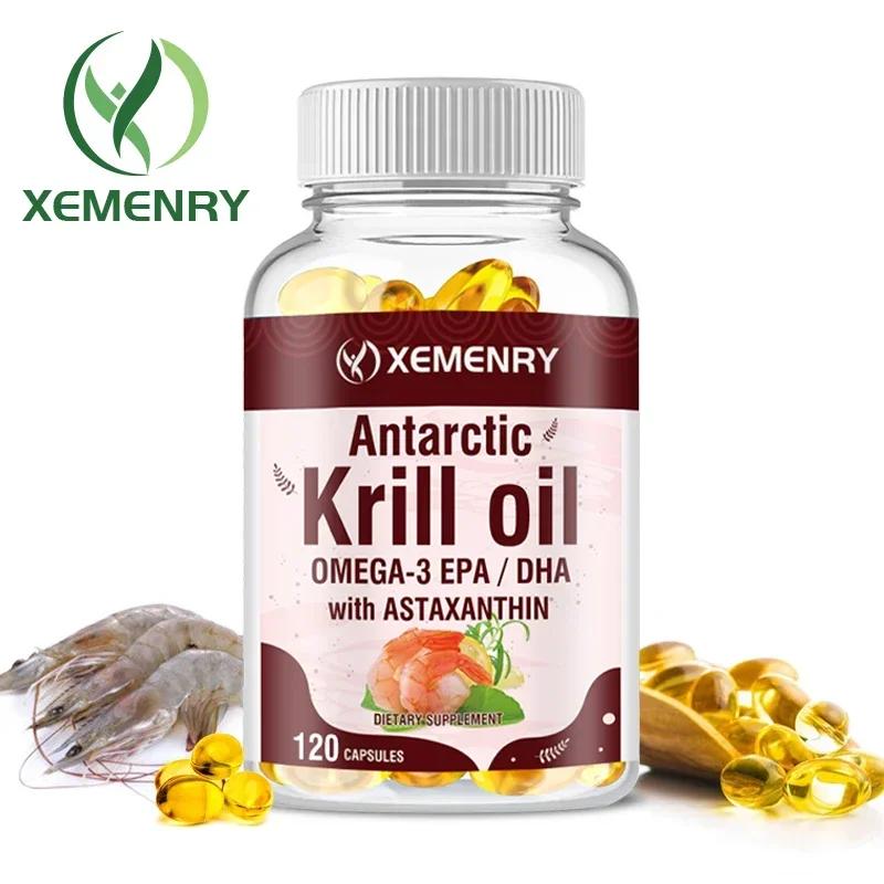 Xemenry Krill Oil - Phospholipid Omega-3 Complex and Astaxanthin Supplement