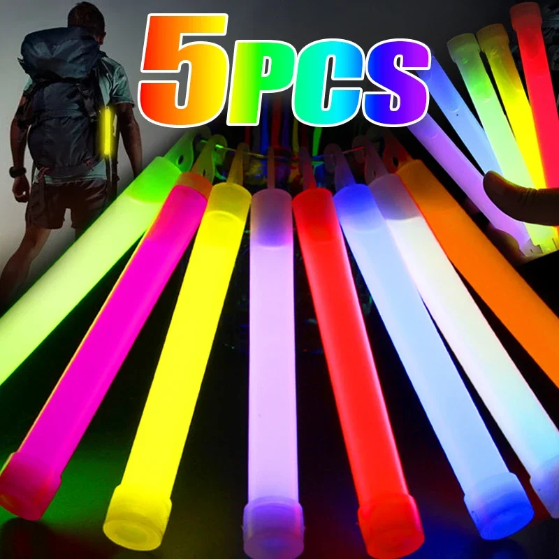 New Hooked Fluorescent Sticks Party Props Outdoor Camping Emergency Lighting Stick Military Glow Lights SOS Gear Survival Tools