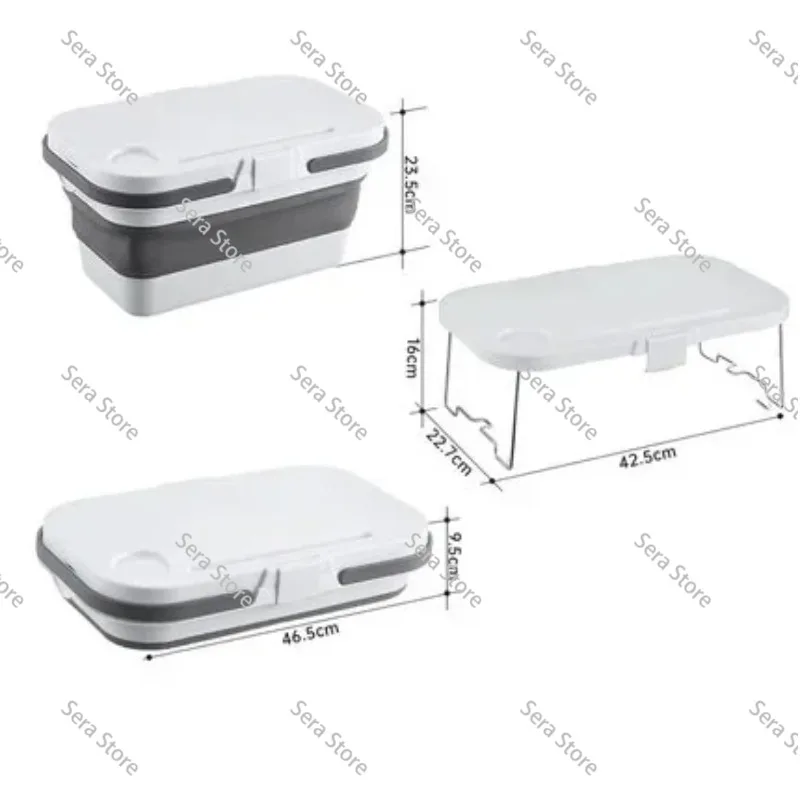Portable Folding Large Capacity Picnic Storage Basket Multifunctional Container for Outdoor Camping Travel