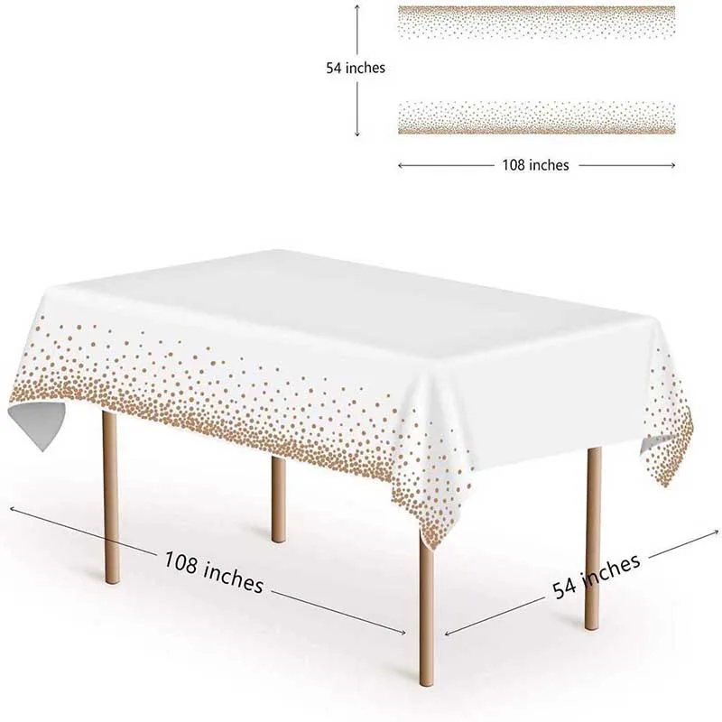 Ins Style Gold Polka Dots Wedding Birthday Party Decor Disposable Napkin Cup Plates Paper Banner Straw Parties Supply