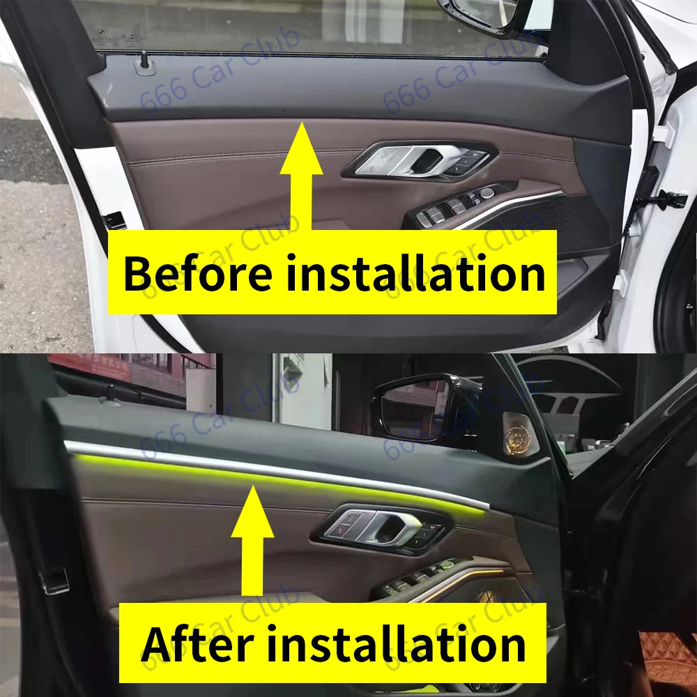 11 Colour Car Door Ambient light For BMW G20 M3 New 3 Series Interior Atmosphere Original Enhanced LED Decorative Lamp Refit Kit