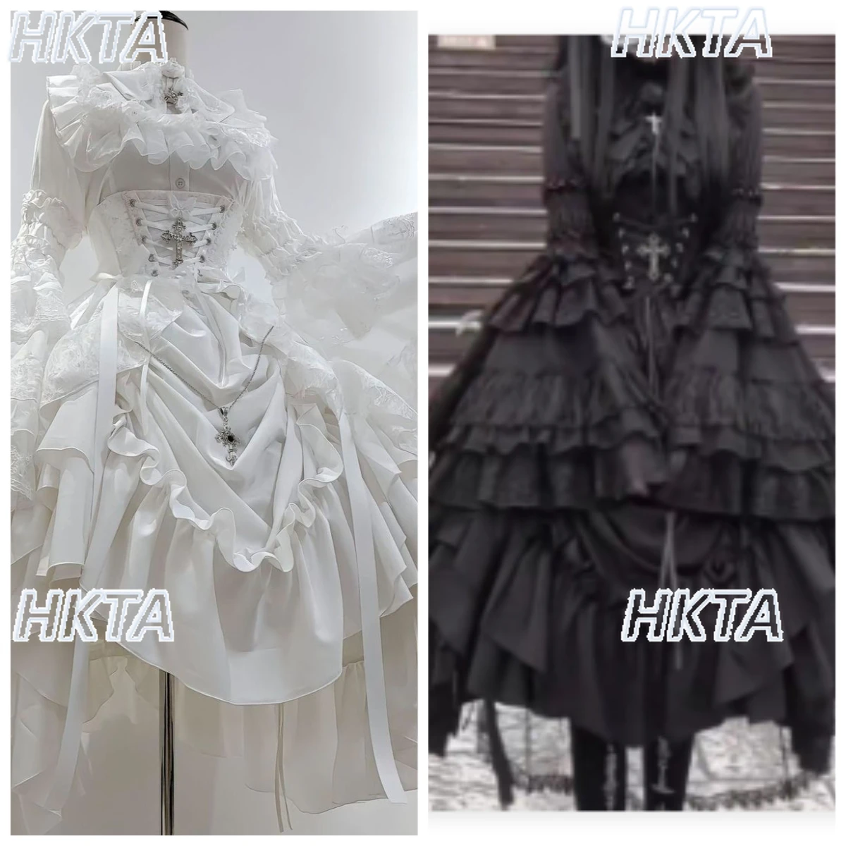 

Комплект из 4 предметов: черная готическая блузка в японском стиле с рюшами на рукавах, юбка Y2K Лолита с завышенной талией и поясом, топ с оборками и длинная юбка для женщин