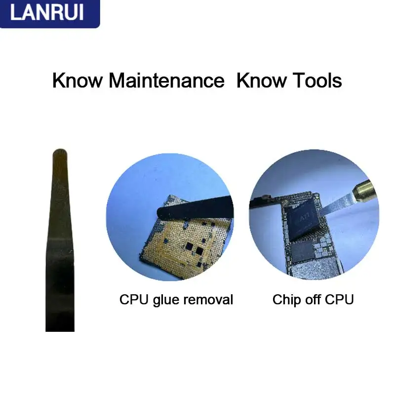 LANRUI CPU Repair Blade 3in1 Set for Computer Mobile Phone Repair CPU Hard Disk IC Chip Disassembly Edge Glue Cutting Blade Tool