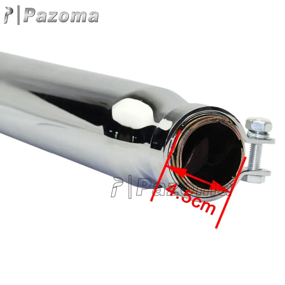 Motorcycle Exhaust Muffller Pipe for Harley Suzuki VL 125 800 1500 Intruder Bobber Chrome Tapered Turn Out Iron