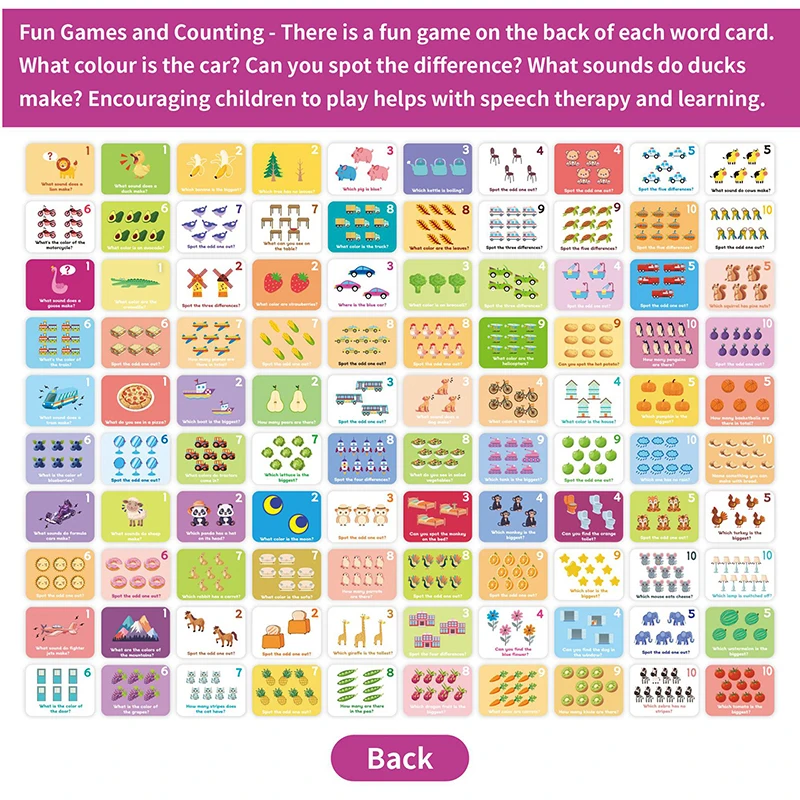 100Pcs 말하기 플래시 카드 조기 교육 장난감 아기 소년 소녀 유치원 학습 독서 기계 대화 형 선물